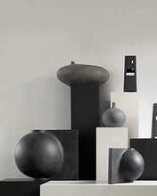 Load image into Gallery viewer, Offset Vase, Big - Coffee