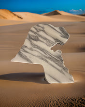 Load image into Gallery viewer, Kuwait Map Blanco Calacatta Marble Tray