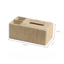 Load image into Gallery viewer, Travertine Tissue Box