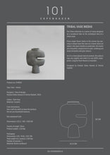 Load image into Gallery viewer, Tribal Vase, Medio - Dark Grey