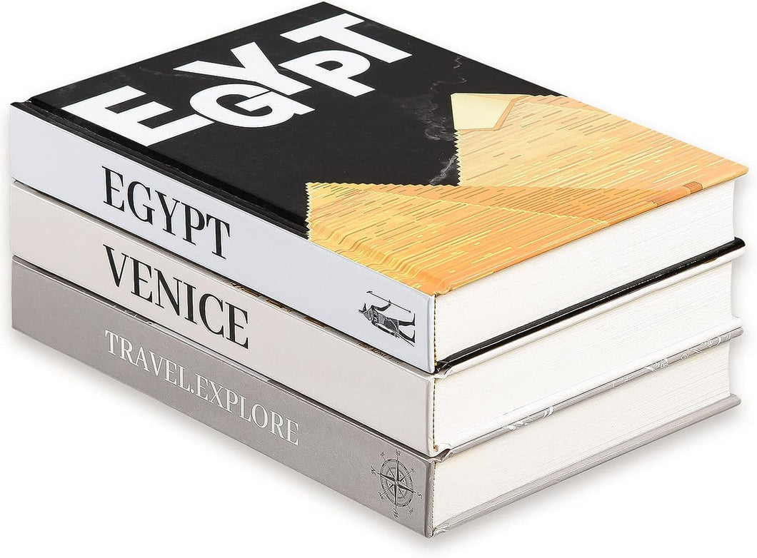 EGYPT VENICE TRAVEL EXPLORE , Trio Decorative Books