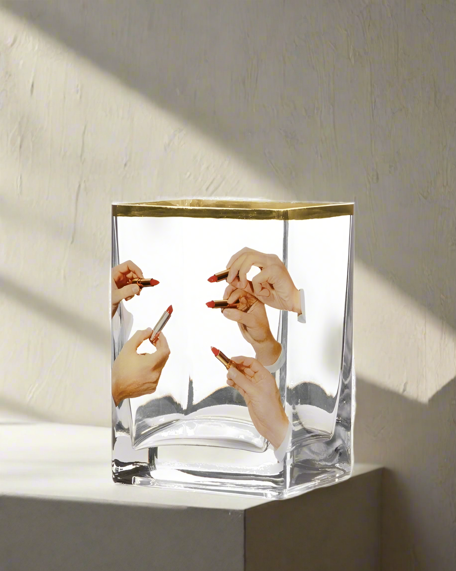 Seletti Lipsticks small glass vase