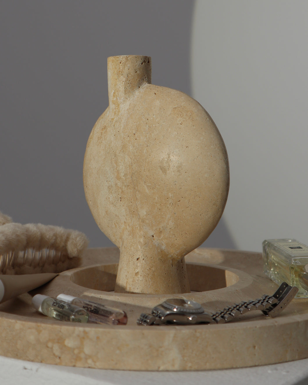 Travertine Bud Vase