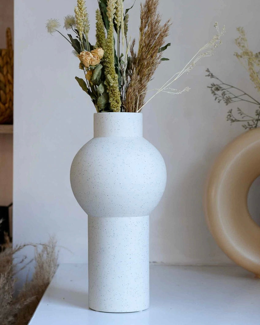 HKLIVING - Speckled clay vase