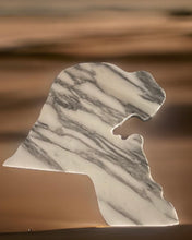 Load image into Gallery viewer, Kuwait Map Blanco Calacatta Marble Tray
