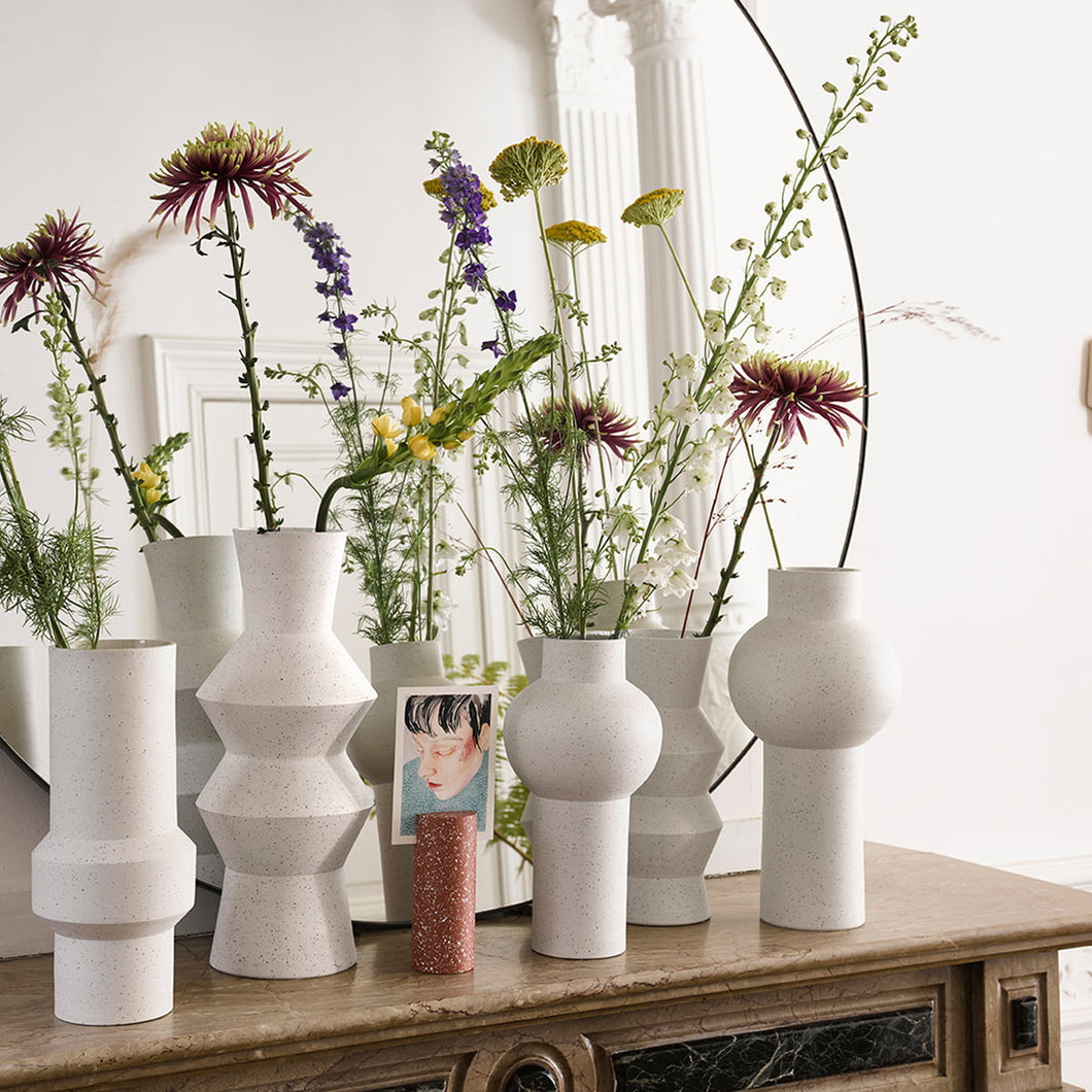 HKLIVING - Speckled clay vase